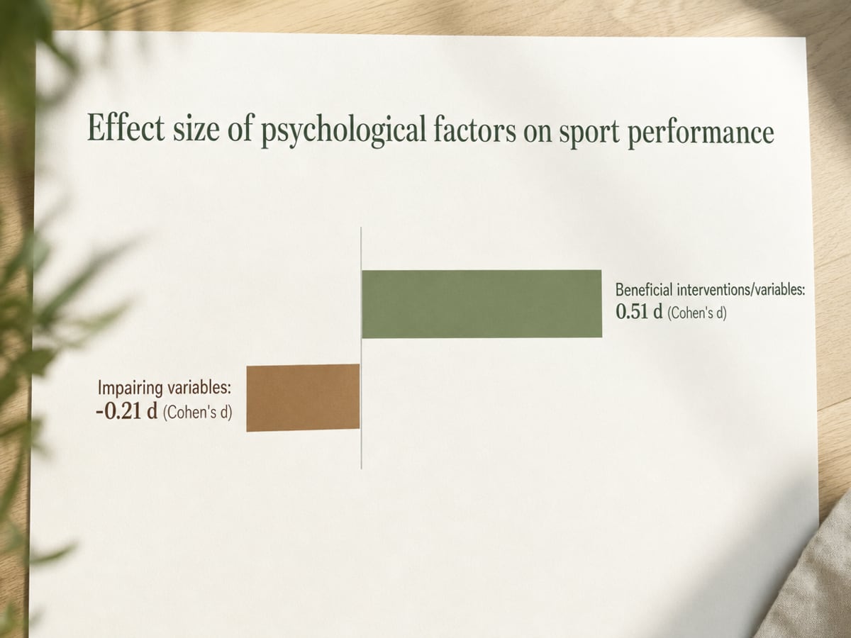Chart showing Effect size of psychological factors on sport performance